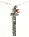 Fineline Tapestry Cross Necklace