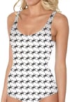 BARBED WIRE MONOGRAM BODYSUIT 