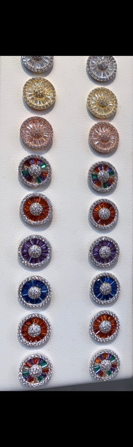 Image of Diamond baguette earrings 