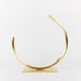 Image of Edging Over Vase - Raw Brass, Medium circle, Thick Tube