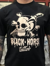 Image 1 of BLACK HORSE SKULL T-Shirt 