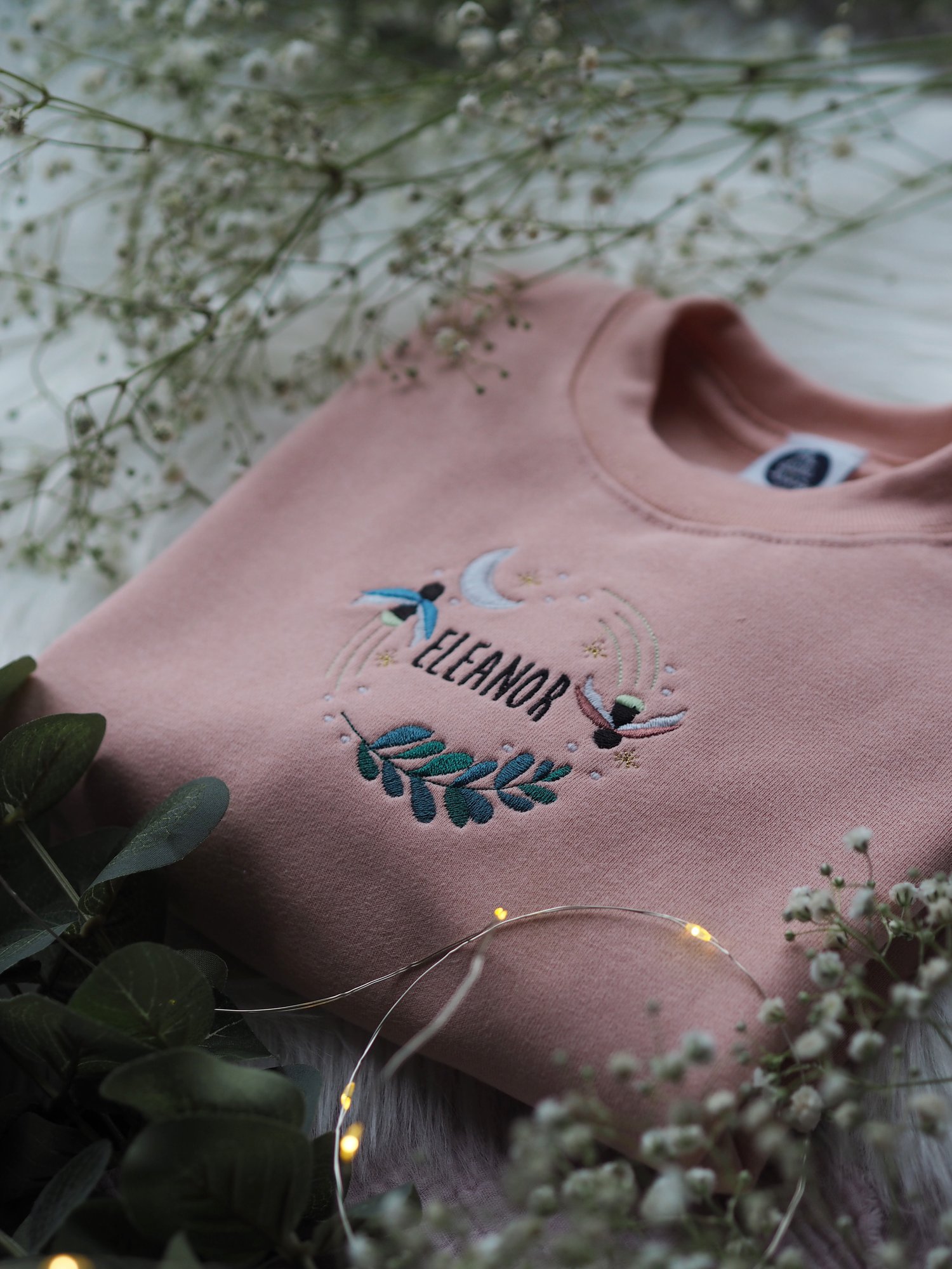 Image of Fireflies that glow in the night - Dusty Pink Sweater