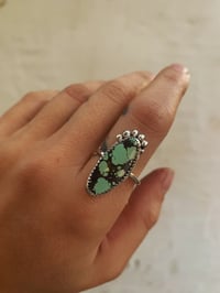 Image 1 of Serrated Turquoise Ring