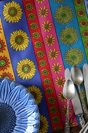 Image of Sunflower Stripe Tea Towel Pre-Order - FREE SHIPPING