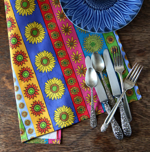 Image of Sunflower Stripe Tea Towel Pre-Order - FREE SHIPPING