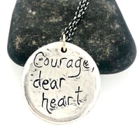 Image 4 of Courage dear heart sapphire necklace with sapphires
