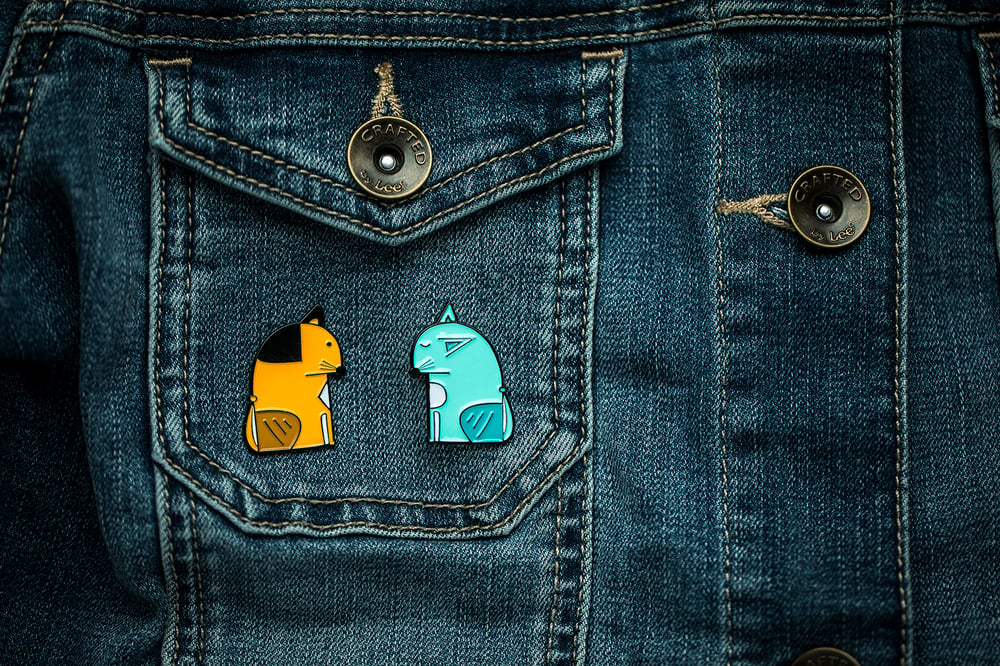Image of Cat and Dog Enamel Pins