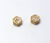 Image 4 of Hexagonal Diamond Earrings 22K