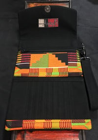 Image 2 of Kimiya Wallet-Orange Kente Cloth Ankara African Print 