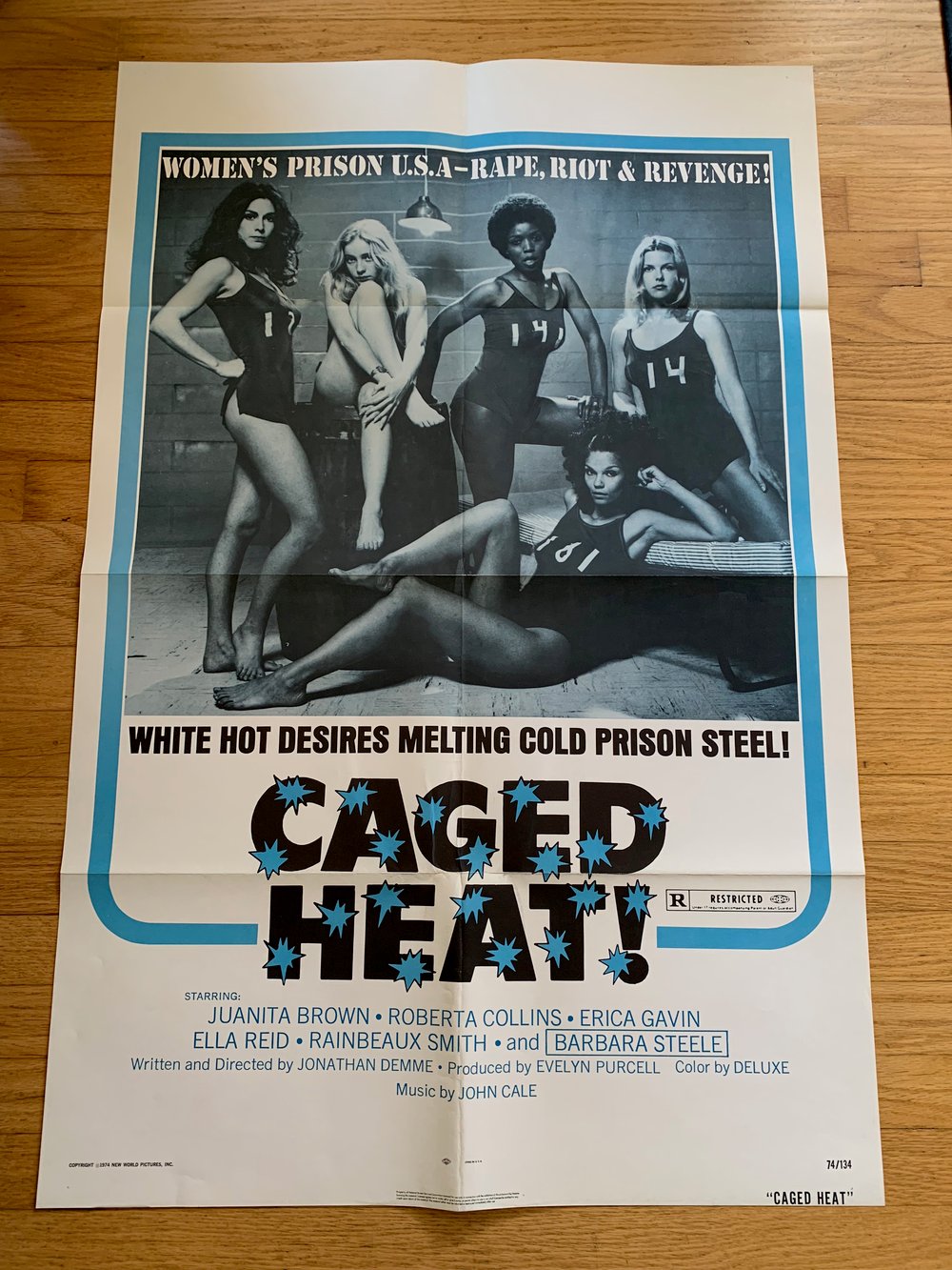 1974 CAGED HEAT Original U.S. One Sheet Movie Poster