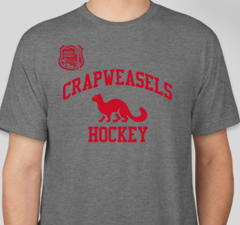 Image of Crapweasels Hockey Tshirt