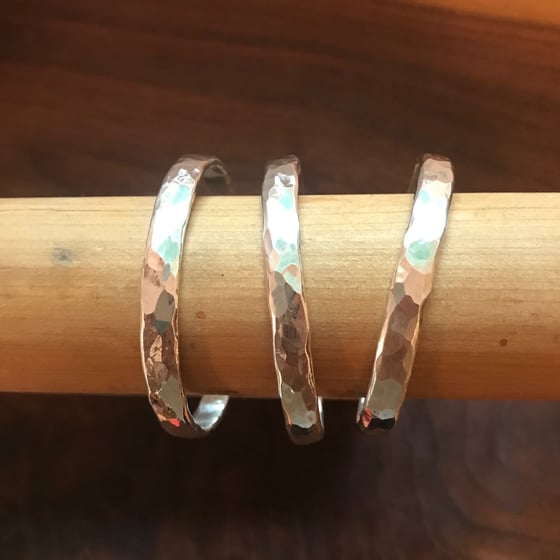 Image of Hammered silver bangle