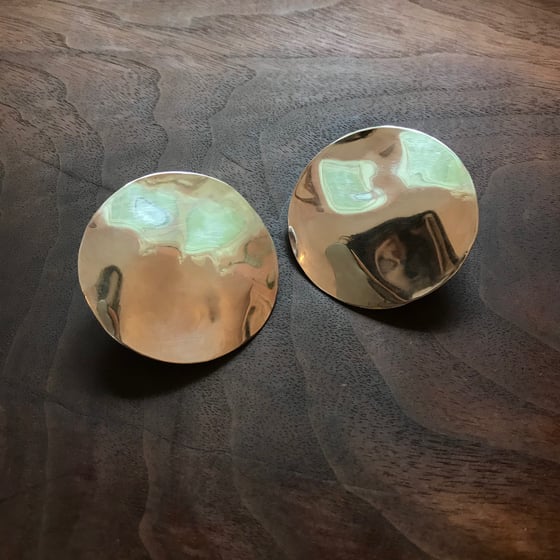 Image of Silver reflective pool earrings