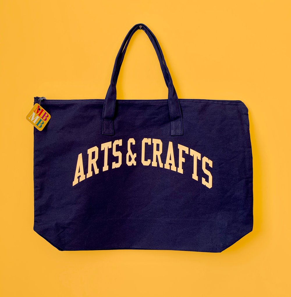 Arts and Crafts large zip tote