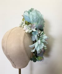 Image 3 of Aqua flower headpiece  