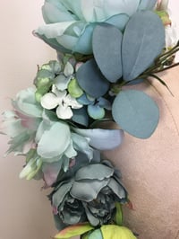 Image 2 of Aqua flower headpiece  