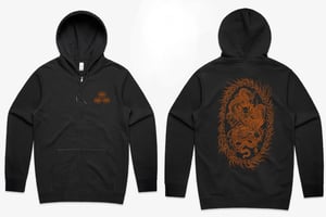 Dragon Zip-Hoodie Black x Orange