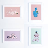 Image 1 of Prints - Various Silkscreen (Faggot, Banana, Bondage, Gag)
