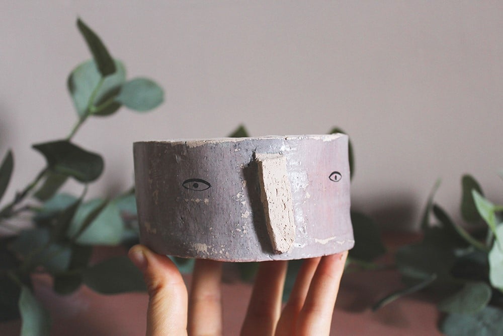 Image of Mauve/grey planter