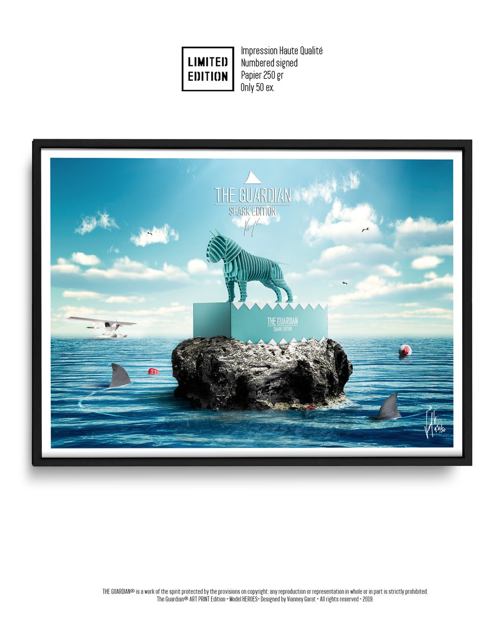 Image of Art Print - The Guardian® Shark - Limited Edition 50 units.