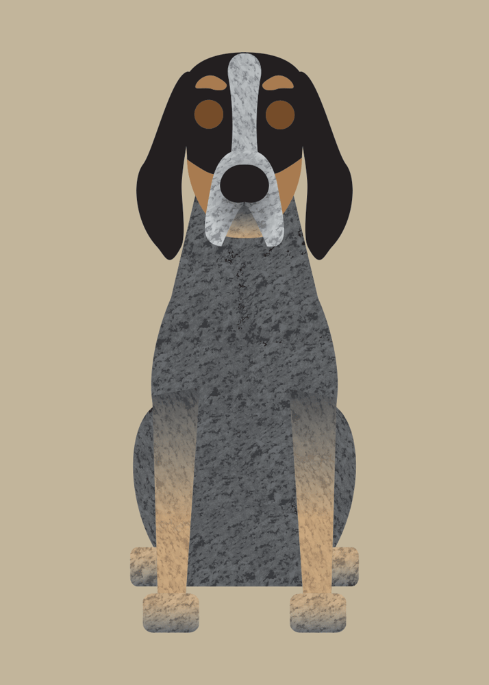 blue tick hound figurine