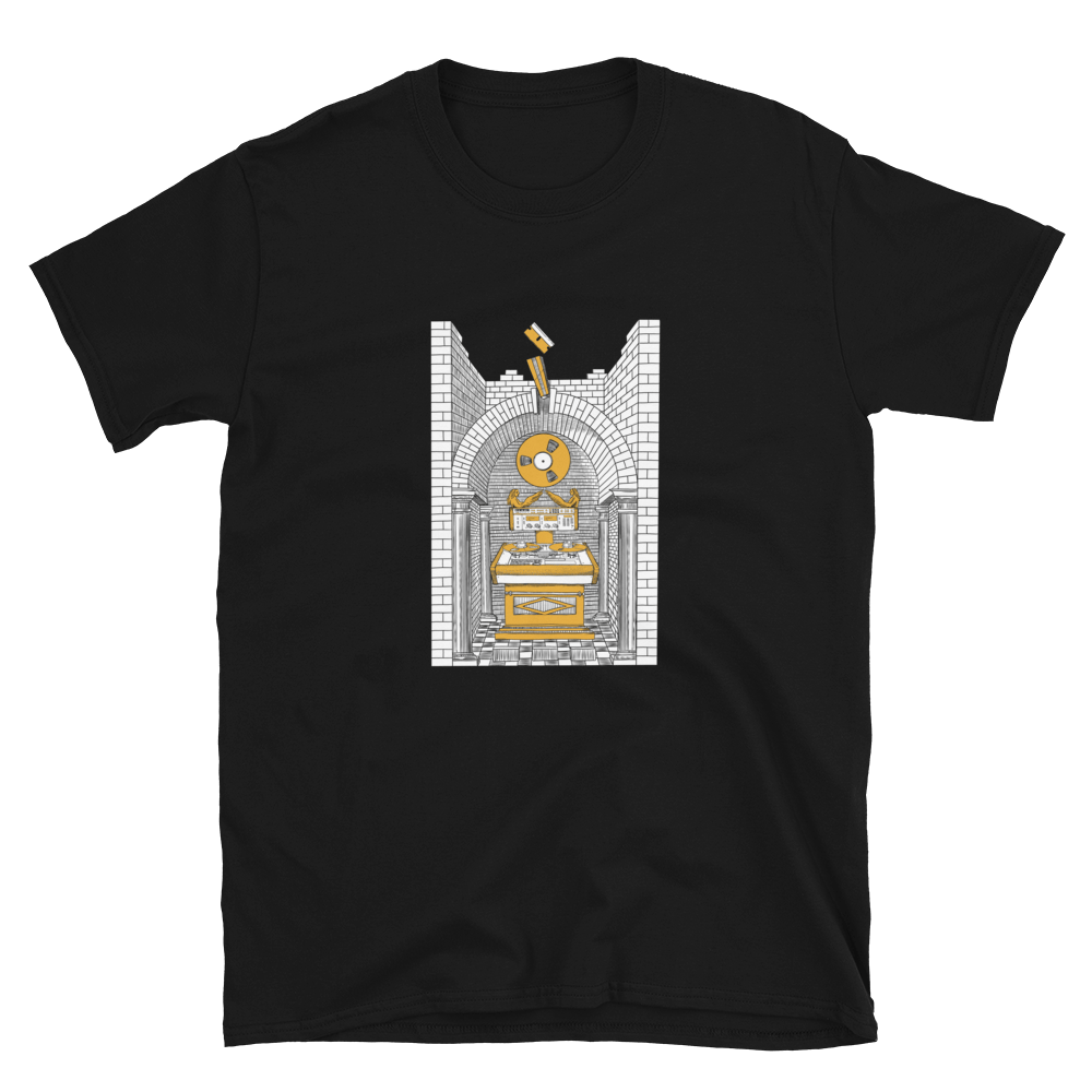 Splicing Altar Shirt - Black/Gold