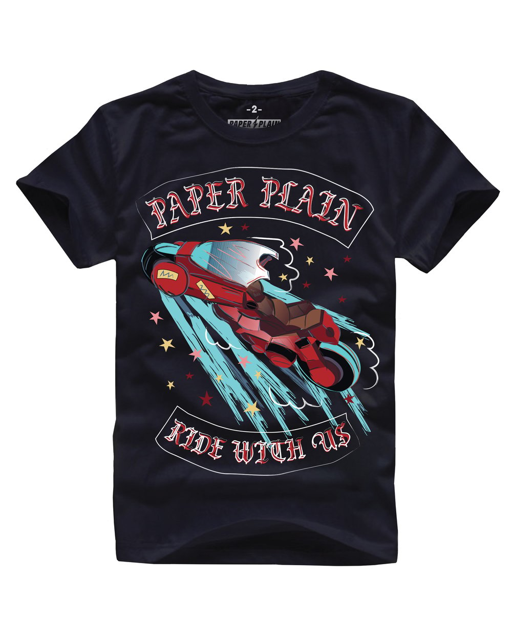 RIDE WITH US BIKE TEE BLACK