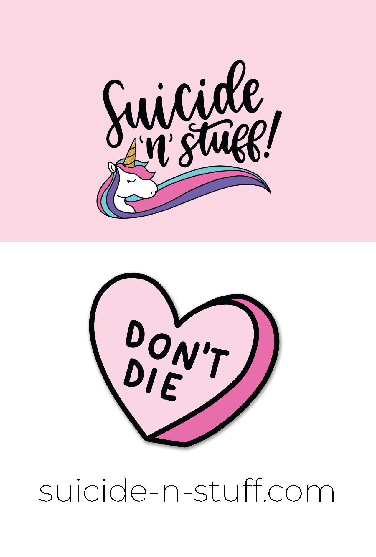 Suicide 'n' Stuff Don't Die Enamel Pin | Live Through This