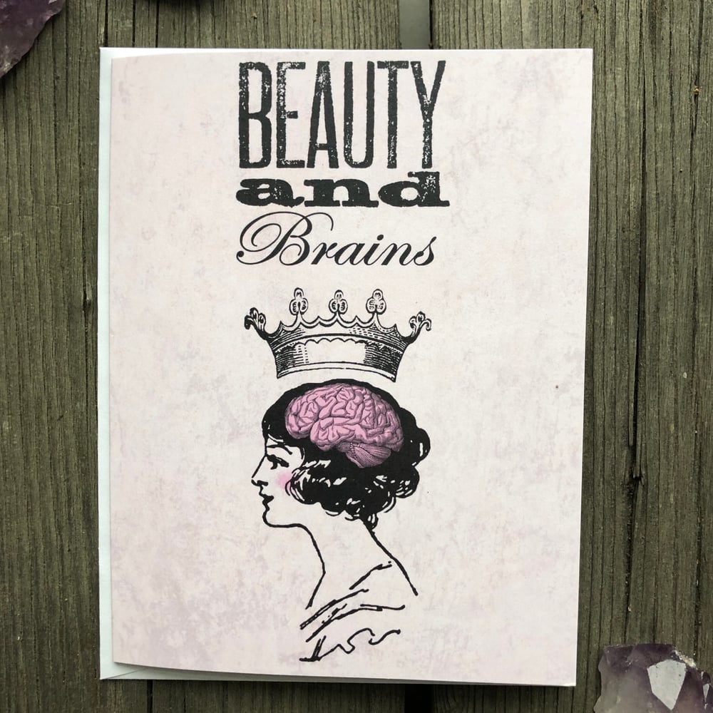 Image of Beauty and Brains Card