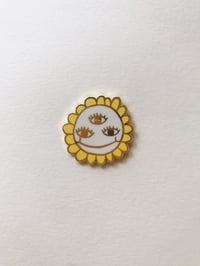 Happy Flower Face Enamel Pin 