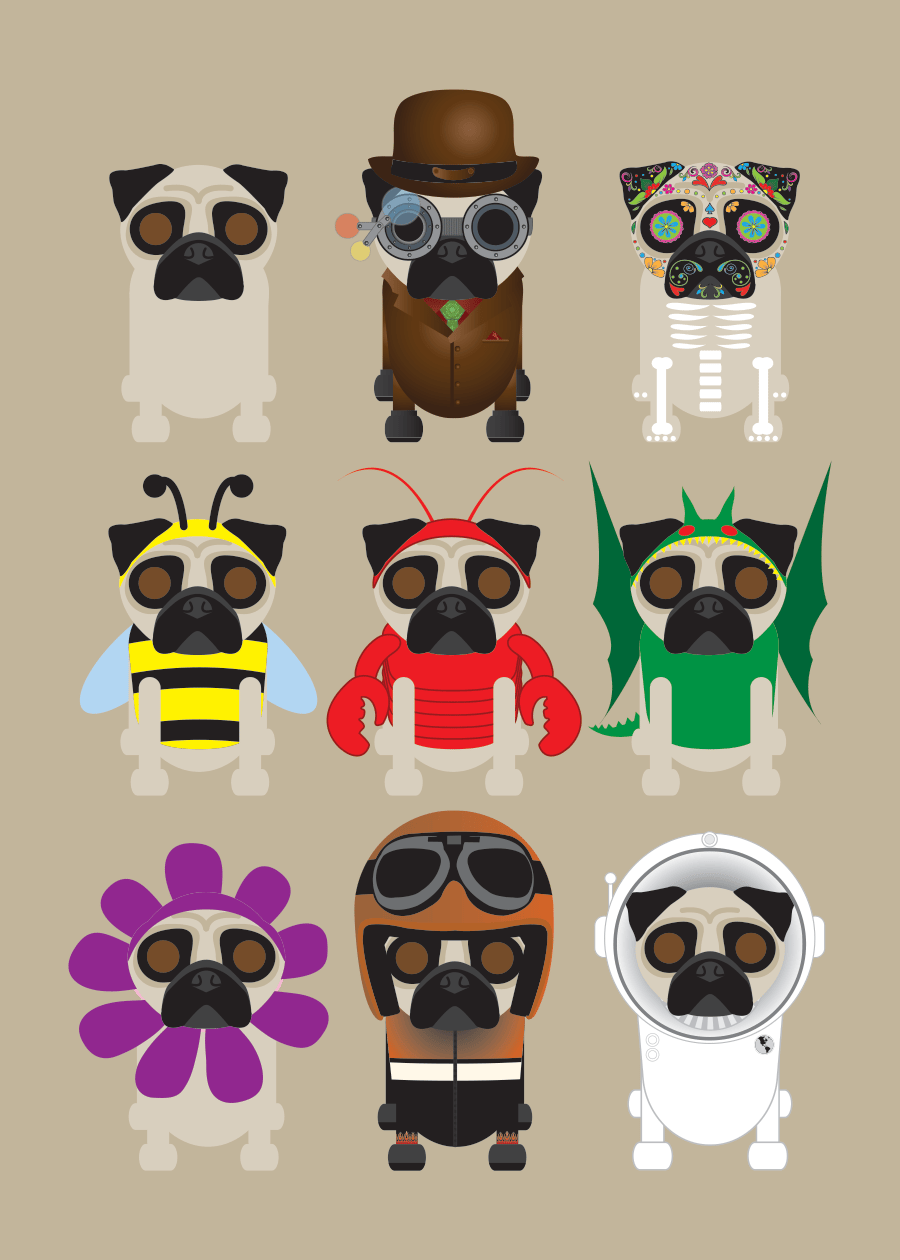 Multi Dog Prints