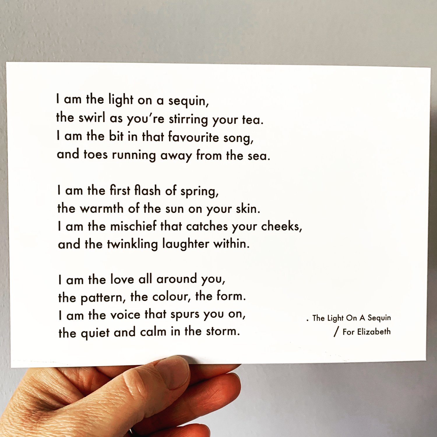 The Light On A Sequin 7x5 medium size for Bloodwise