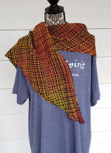 Image of NightFire, shawl, handwoven