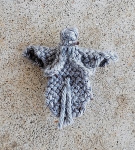 Image of Stone Angel Pin, brooch, handwoven
