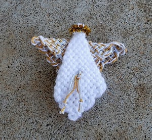 Image of Angel Pin, brooch, handwoven