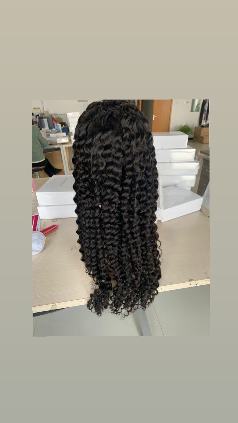 Image of Full lace wig unit deep wave 