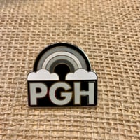 Image 4 of PGH Greynbow Pittsburgh Grey Rainbow Enamel Pin