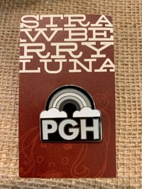Image 3 of PGH Greynbow Pittsburgh Grey Rainbow Enamel Pin