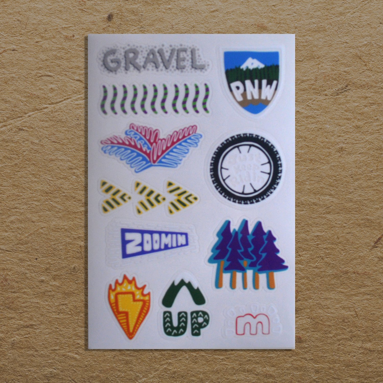 Image of PNW Cycling Sticker Sheet
