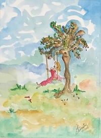 Cherry Blossom Swing 5x7” print