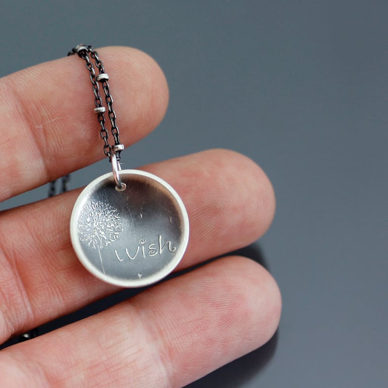Sterling Silver Dandelion Wish Necklace Image 2