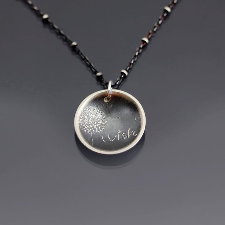 Sterling Silver Dandelion Wish Necklace Image 3