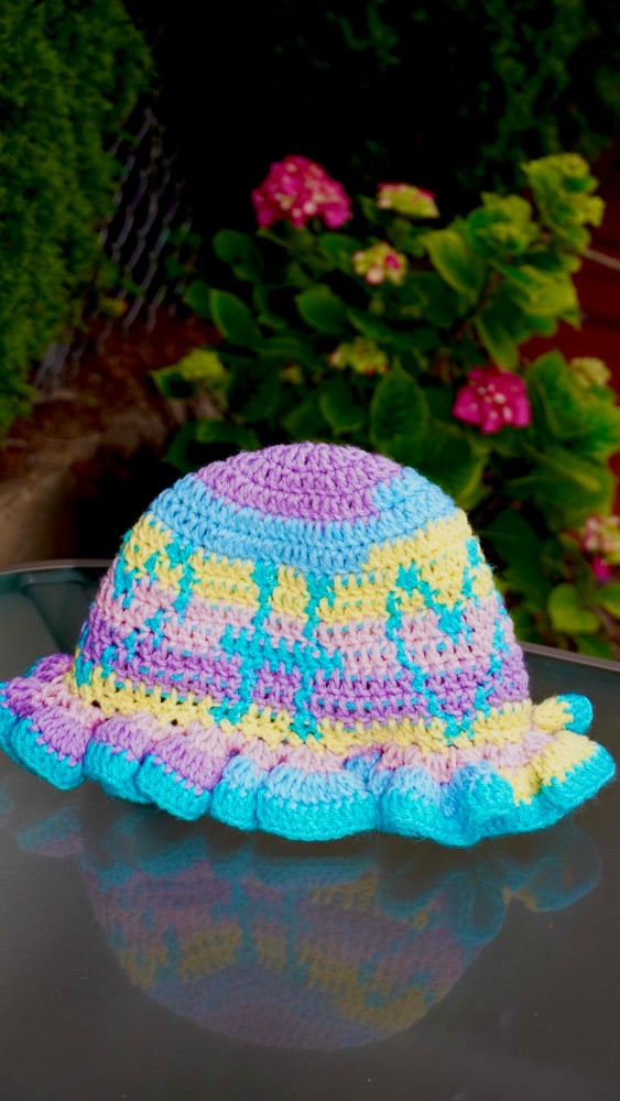 Image of Pisces Crochet Ruffle Hat