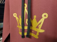 Image 3 of Gold Crown Burgundy Hoodie LIMITED EDITION