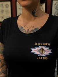 Image 3 of NATIVE BLACK HORSE Lady T-Shirt 