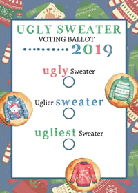 Image 4 of Ugly Sweater Cookie Swap Invitation & Ballots