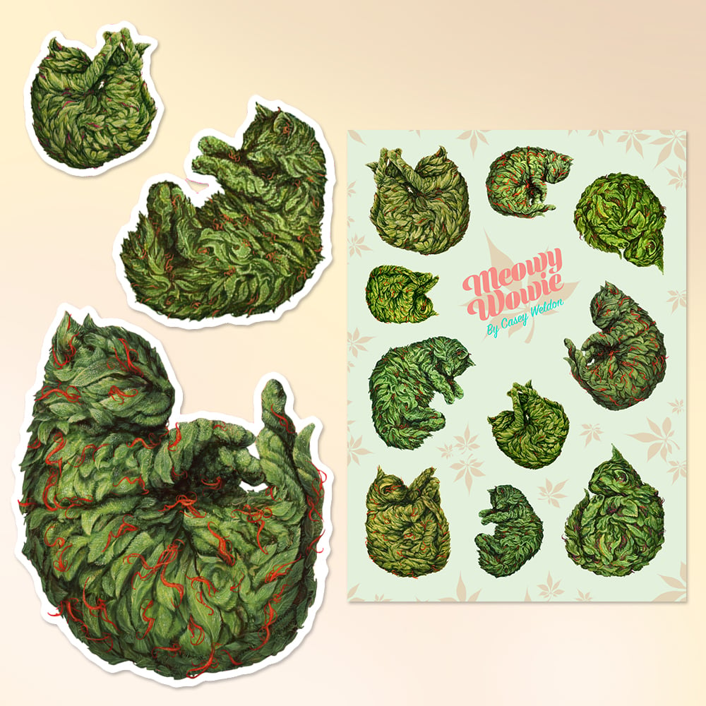 Meowy Wowie Sticker Sheet & Pack