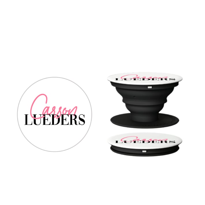 Image of Carson Lueders Pink Logo Pop Sockets