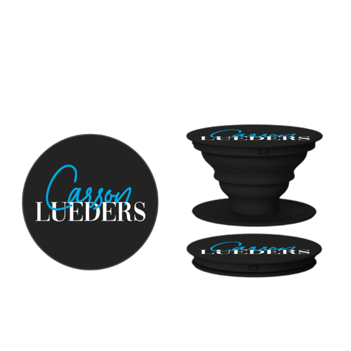 Image of Carson Lueders Blue Logo Pop Sockets