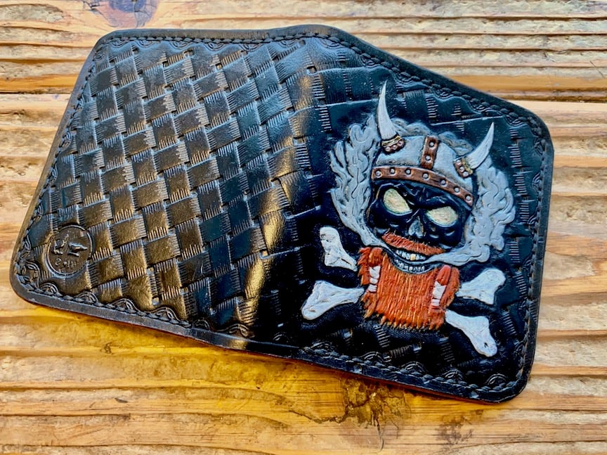 Image of Custom Viking Bi-Fold Wallet -"Red Beard" 